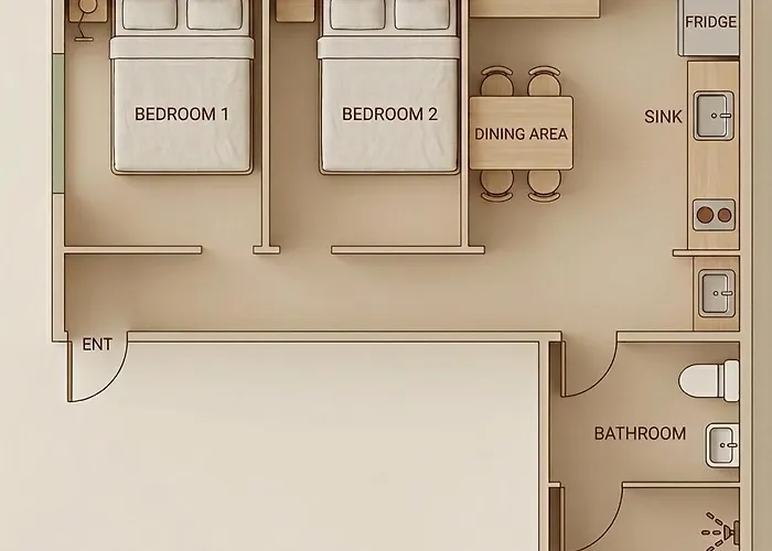 Nook Jongno Full-floor 2-bedroom Near Gwangjang Market Aparthotel Seoul